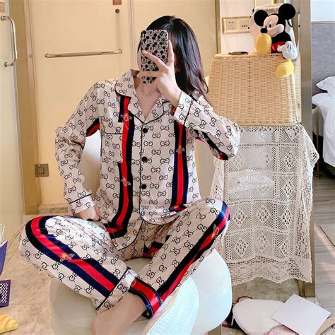 gucci satin pyjamas|gucci pyjamas for women harrods.